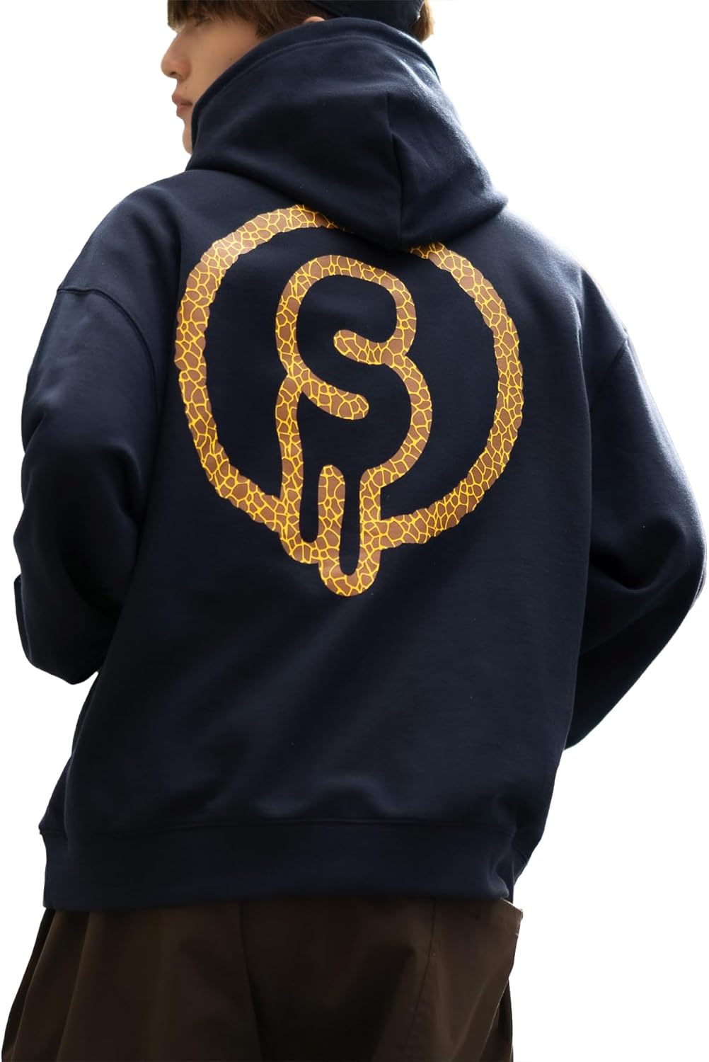 

Худи Inprobes 70411 для мужчин (SIDEWAYSTANCE) с круглым логотипом жирафа, флисовая толстовка с капюшоном Improves, темно-синий