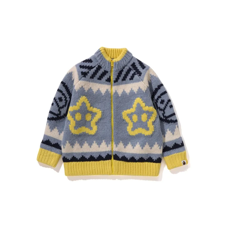 Детский свитер с круглым вырезом A BATHING APE, синий blx