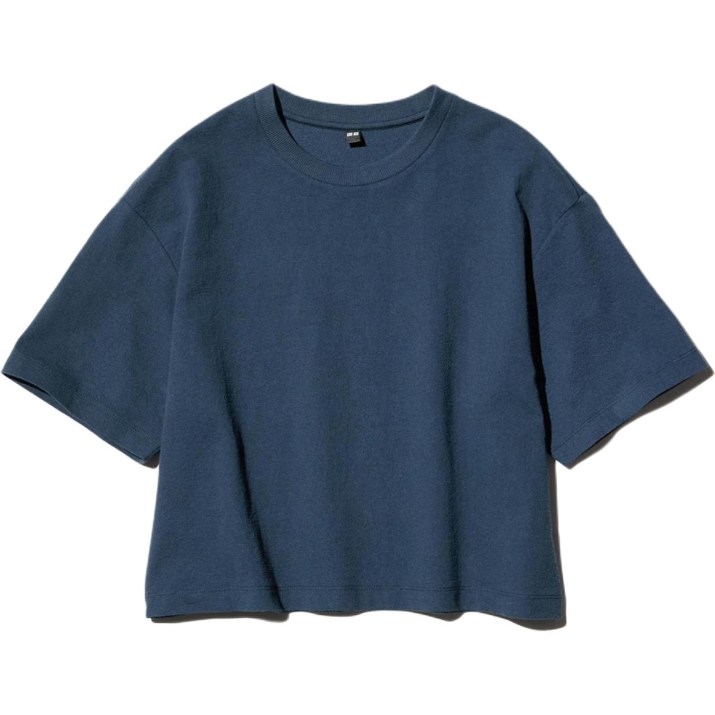 

UNIQLO Футболка женская темно-синяя