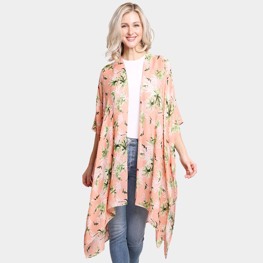 

Цветочный кимоно-пончо TRUEDAMES, персиковый