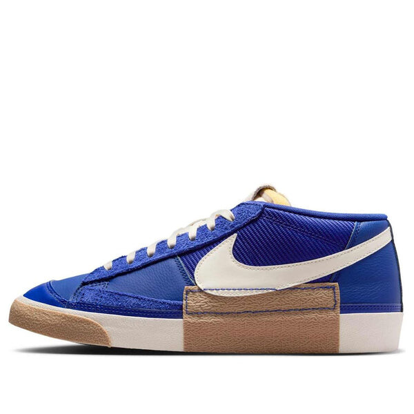 

Кроссовки blazer low pro club 'deep royal blue gum light brown metallic gold pale ivory' Nike, синий