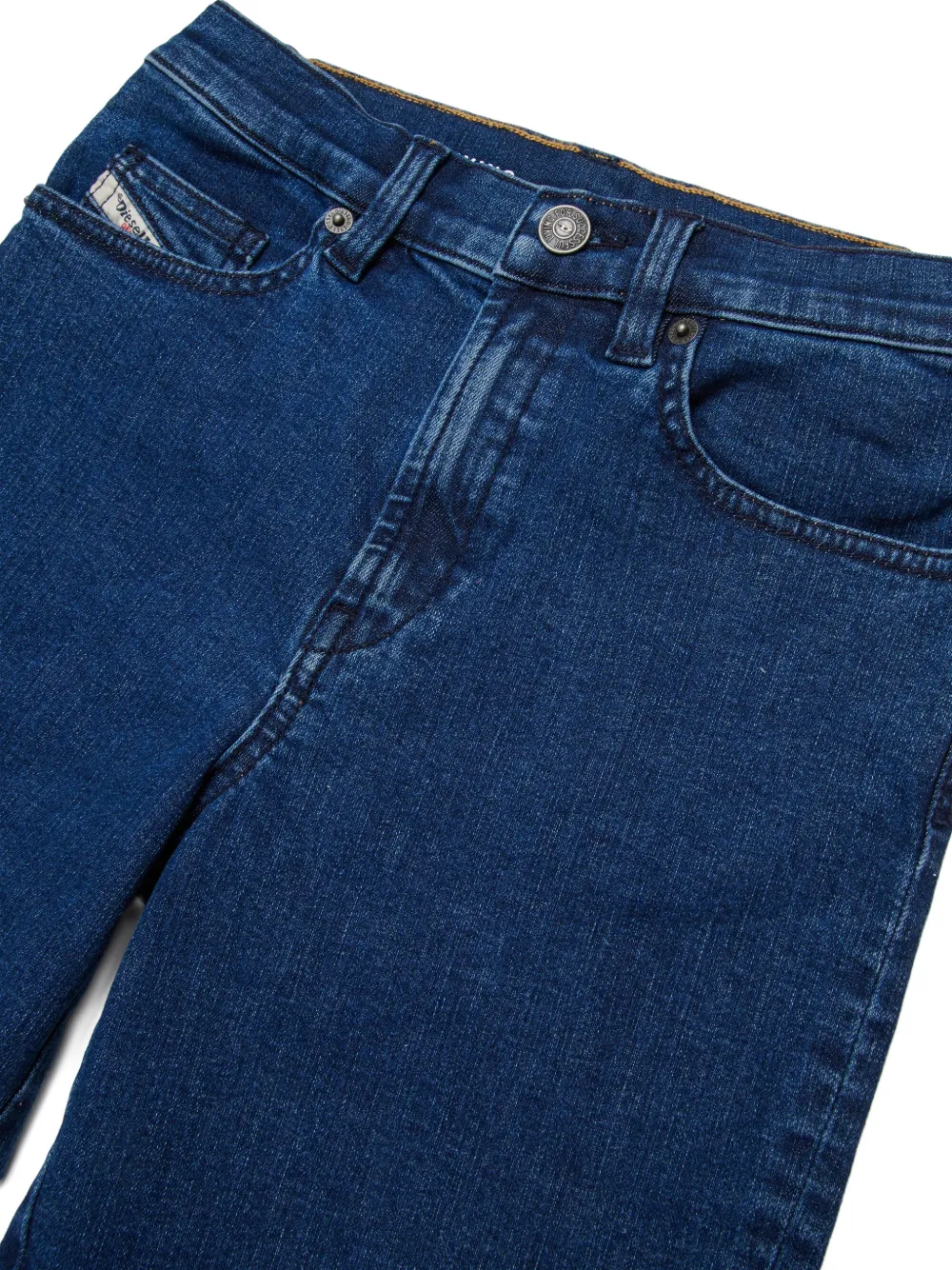 Джинсовые шорты с контрастной строчкой Diesel Kids, синий — фото 3
