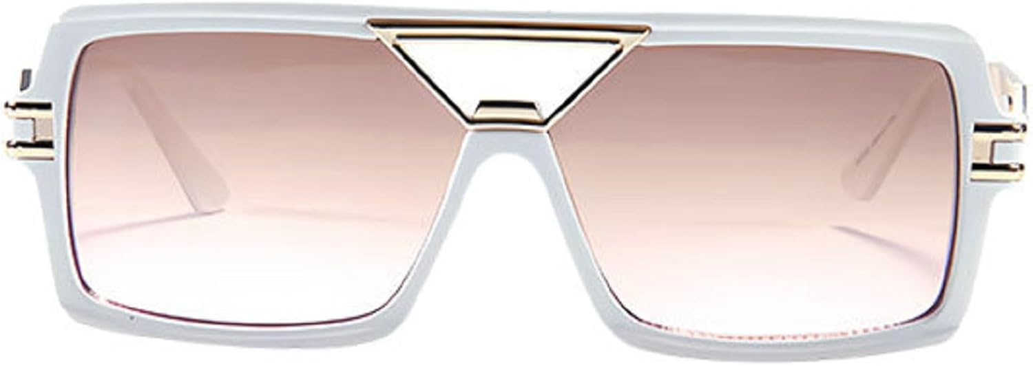 

Модные солнцезащитные очки с двойной перемычкой, квадратной формы, ретро-стиль, градиентные линзы, защита от УФ-излучения UV400, трендовые уникальные солнцезащитные очки для мужчин mincl, White