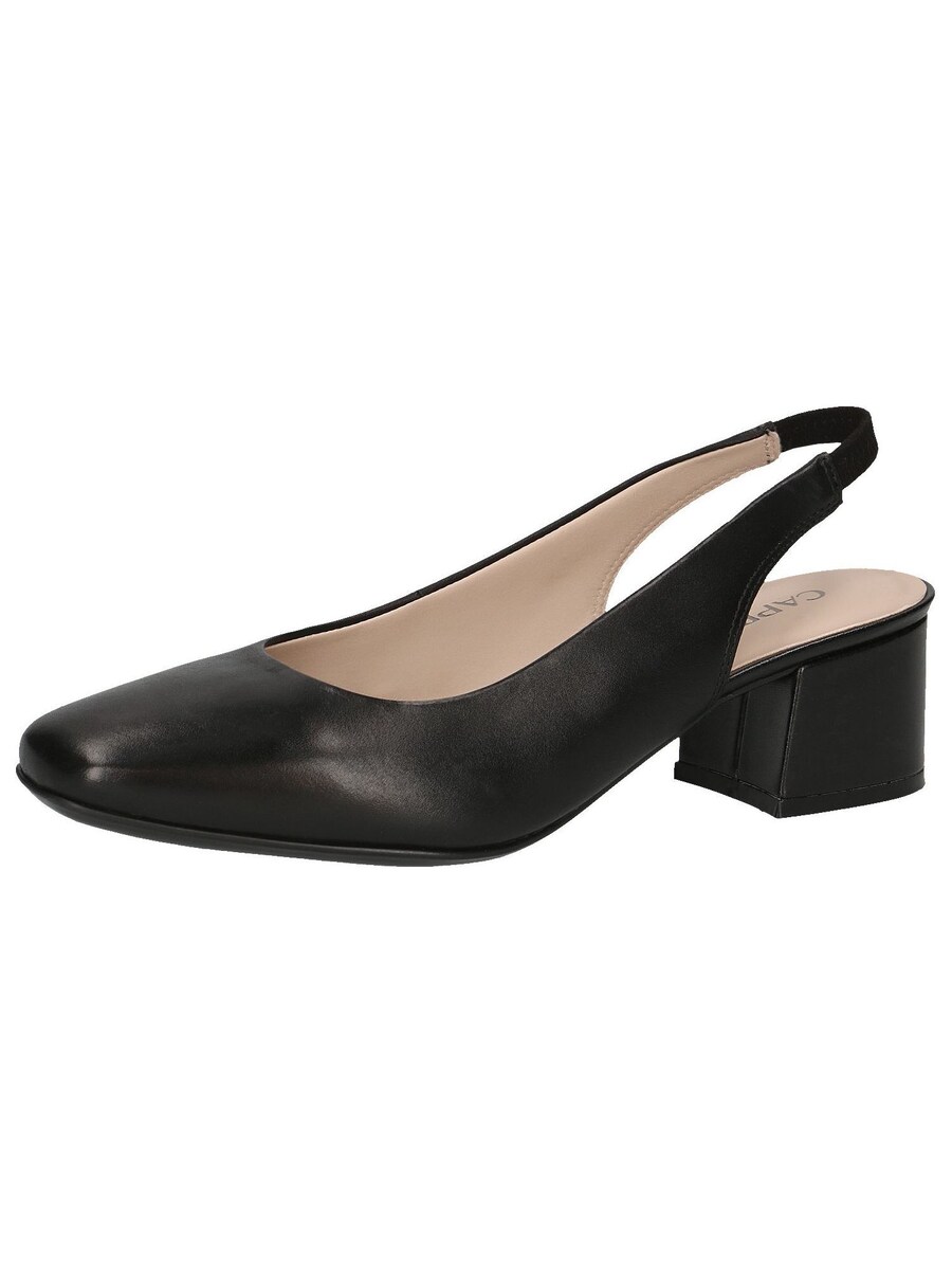 Туфли-лодочки с открытой пяткой CAPRICE, Black