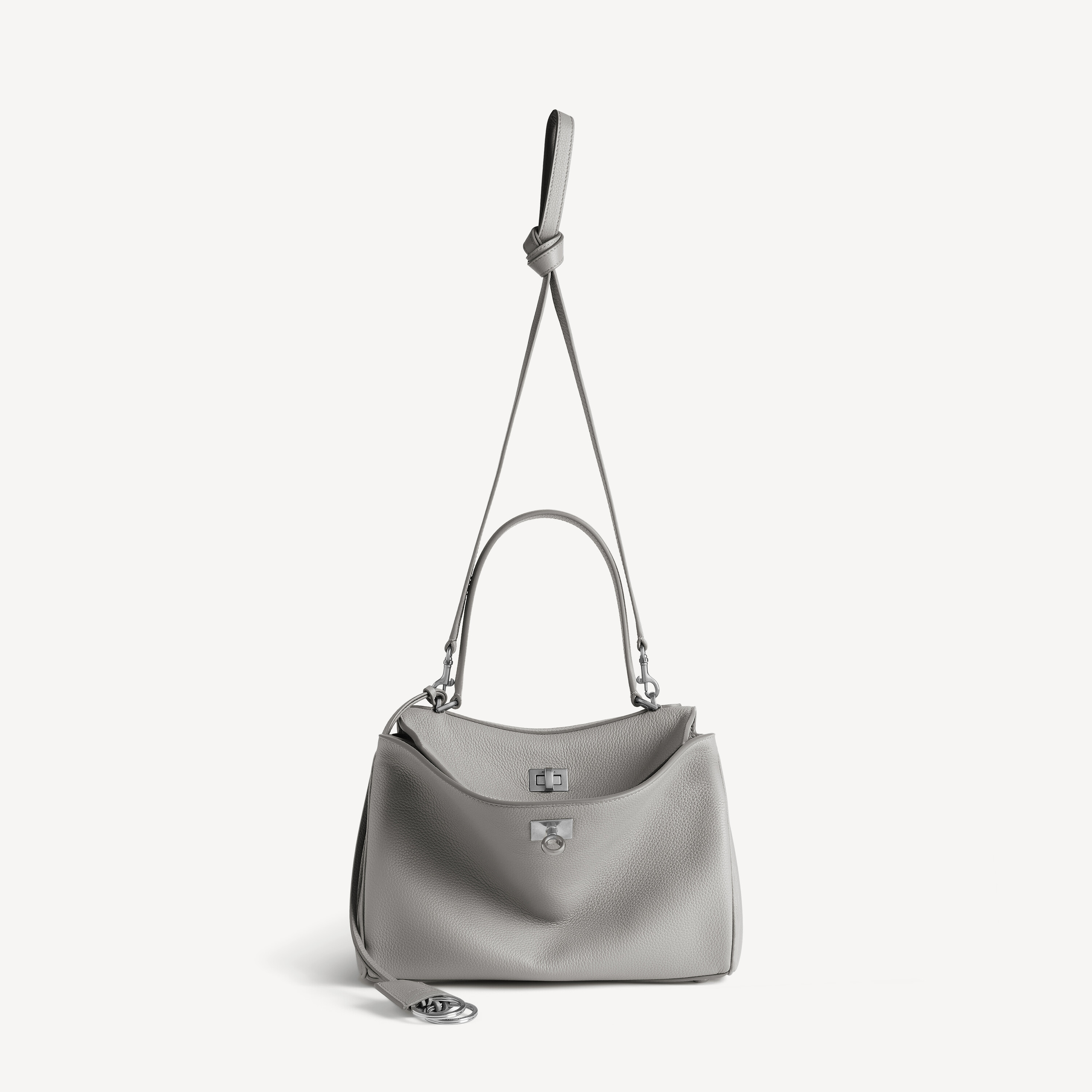 Женская сумка rodeo из мелкозернистой телячьей кожи в цвете balenciaga grey BALENCIAGA, balenciaga серый — фото 4