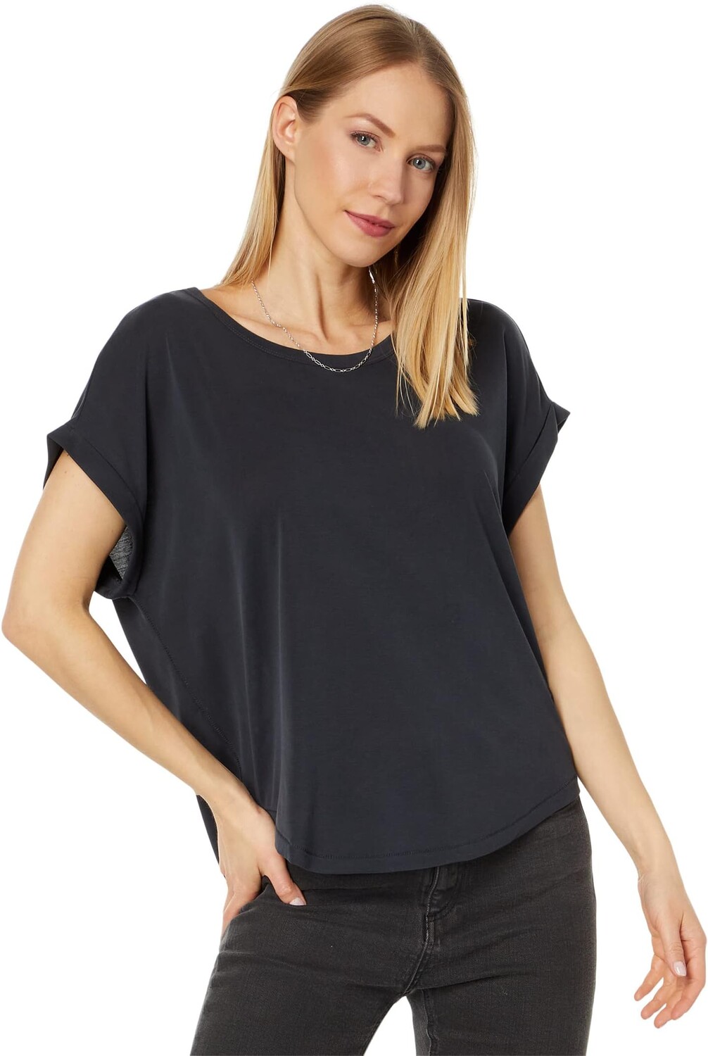 

Футболка «летучая мышь» Sandwash Lucky Brand, цвет Lucky Black