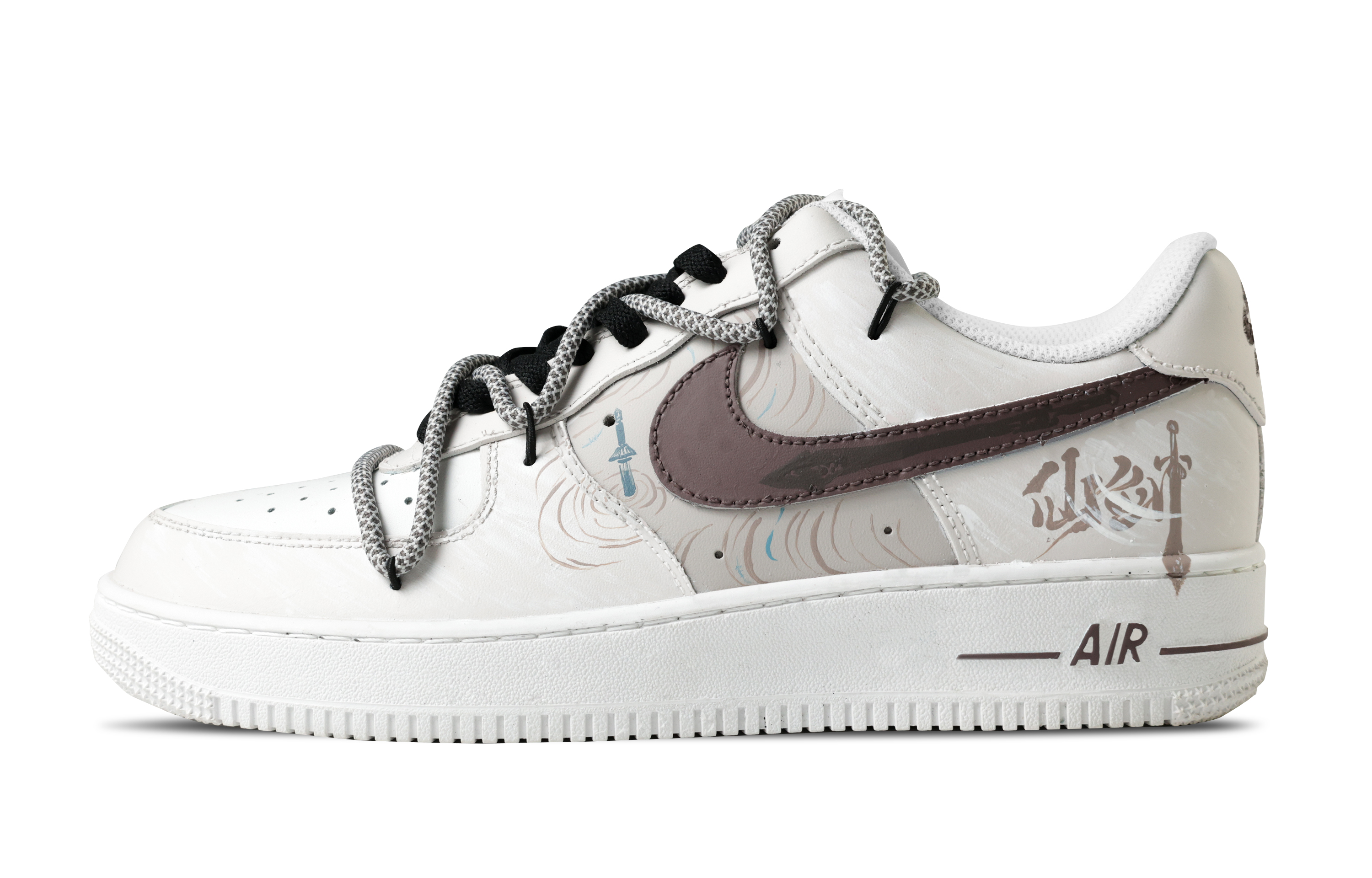 

Nike Кроссовки Air Force 1 для скейтбординга, износостойкие, низкие, мужские, белые, коричневые