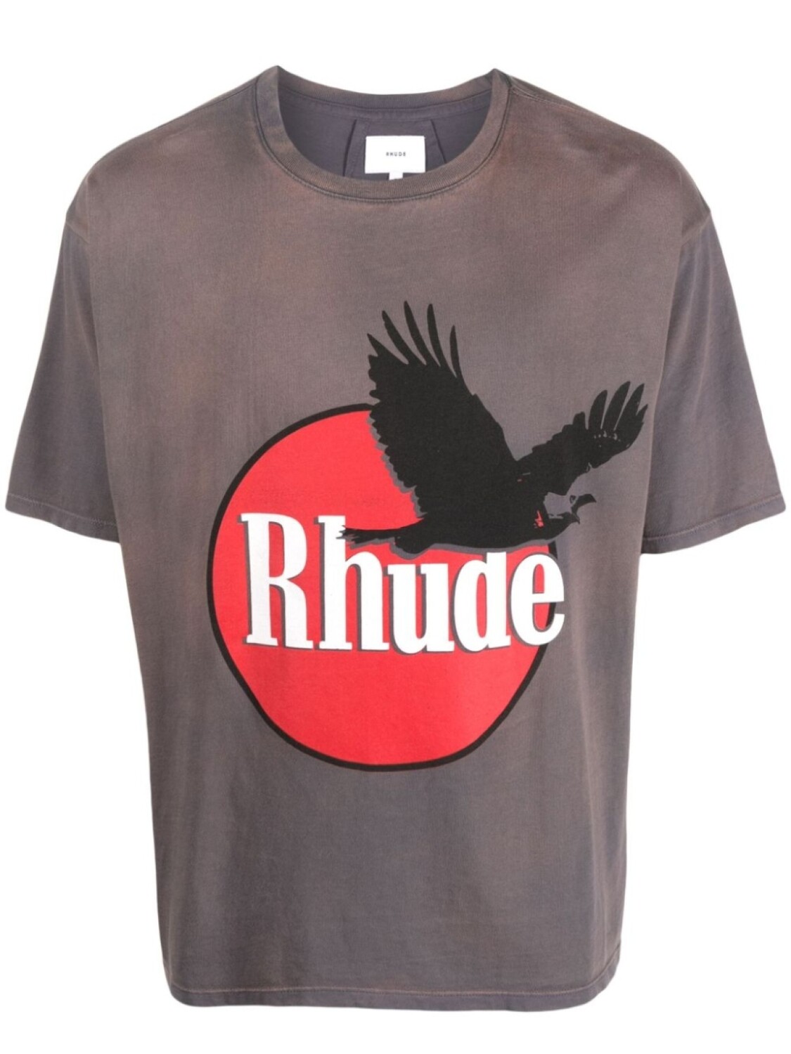 

RHUDE футболка с логотипом, серый
