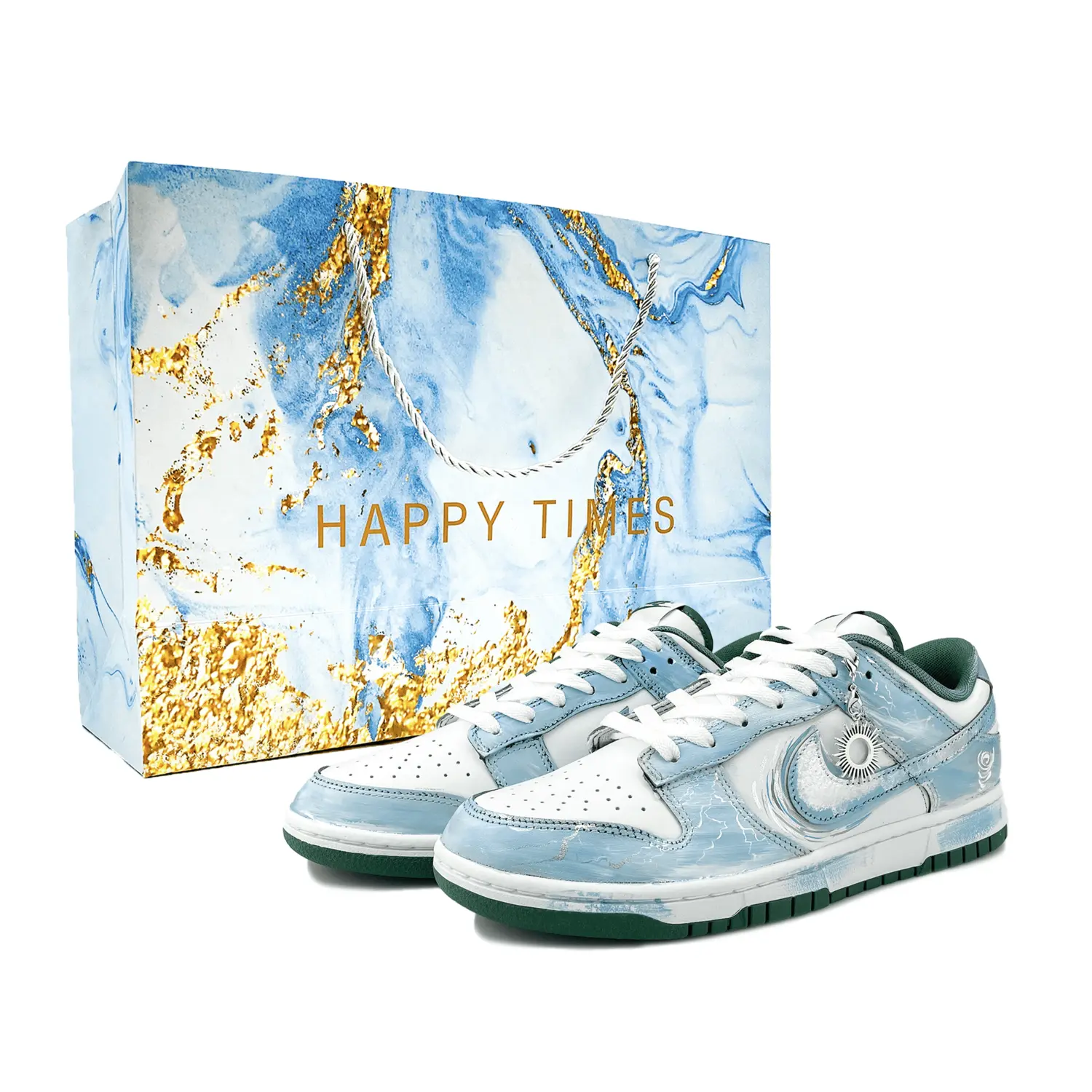 

Nike Мужские кроссовки для скейтбординга Dunk Abrasion Resistant Low Top серый белый