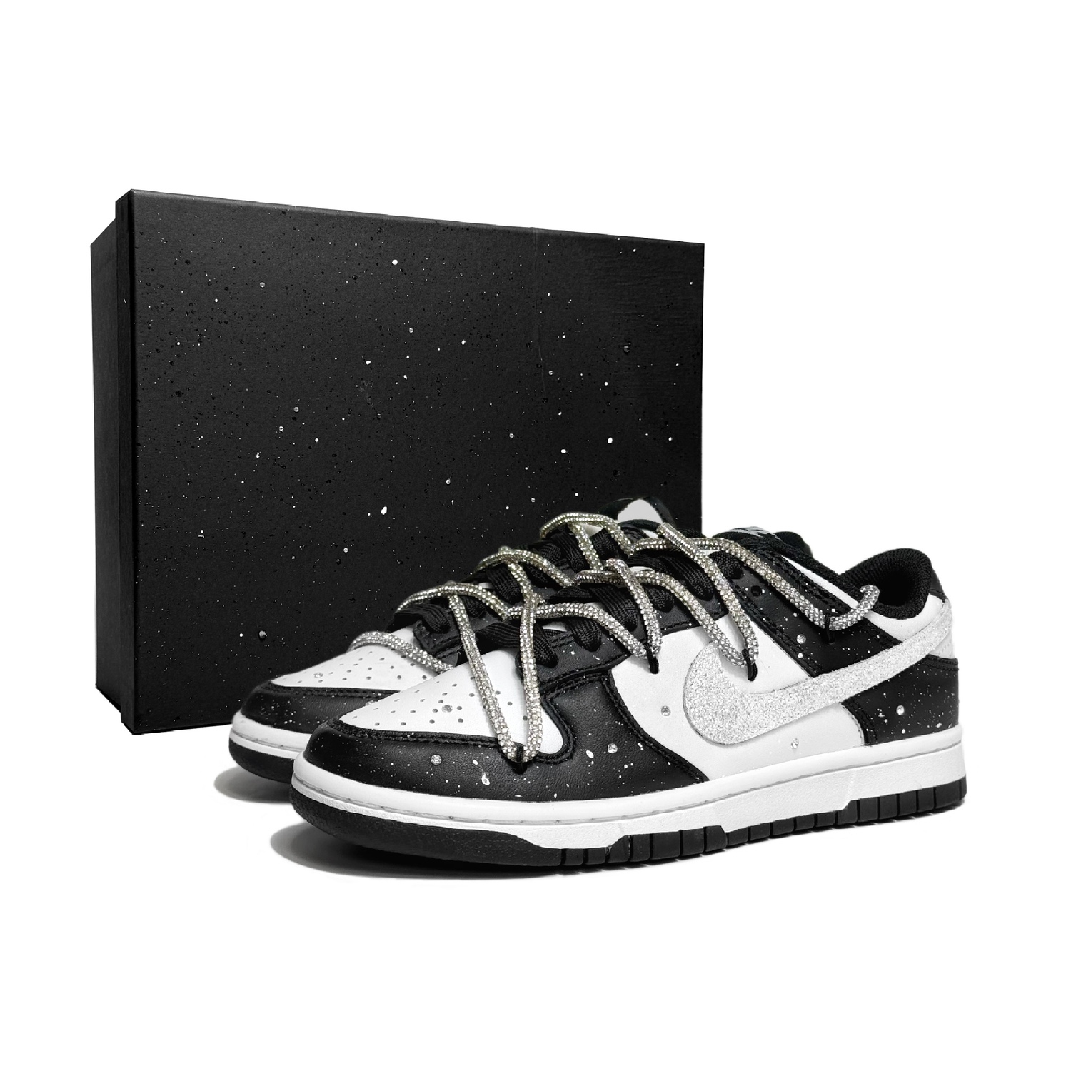 

Nike Черные детские скейтерские кроссовки Dunk Baby's Breath с противоскользящей подошвой, устойчивые к истиранию, низкие