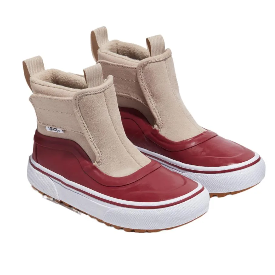 Vans Детские водонепроницаемые и теплые ботинки mid top slip on красные — фото 2