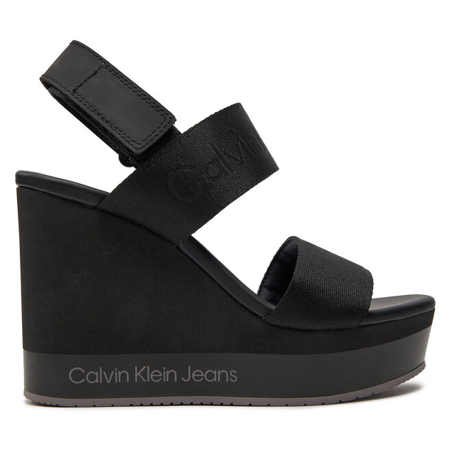 

Сандалии Calvin Klein Jeans Wedge Sandal Webbing In Mr YW0YW01360 Black 0GO, черный