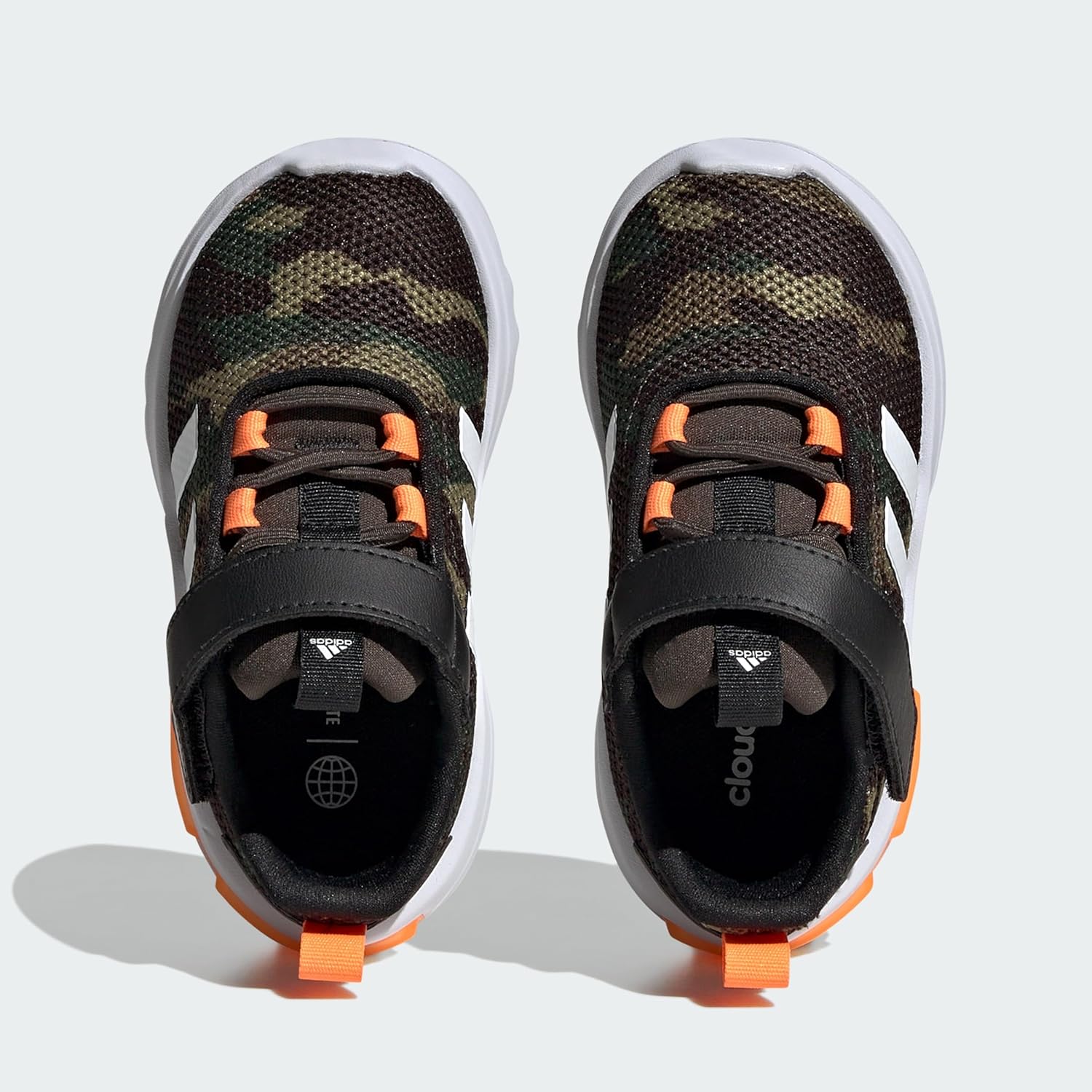 Кроссовки adidas Kids Racer Tr23, белый/оранжевый/оливковый — фото 3