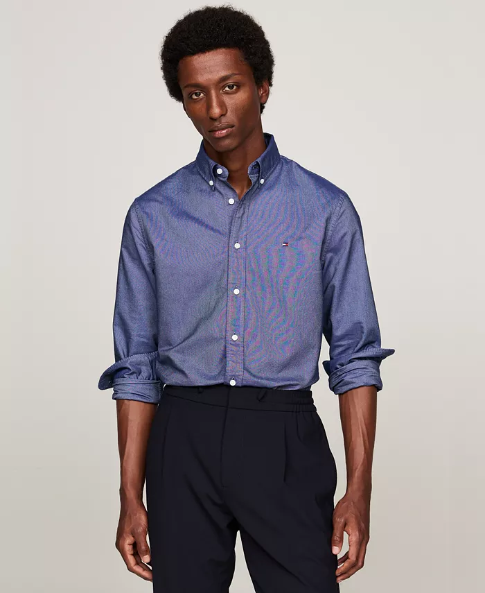 

Мужская классическая рубашка Oxford Heritage Tommy Hilfiger, синий