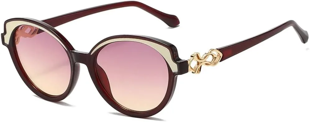 

Солнцезащитные очки для мужчин и женщин - защита UV400 - градиентные «кошачий глаз», желейные, для занятий спортом на открытом воздухе и вождения DSVIGF, Red Pink Tea