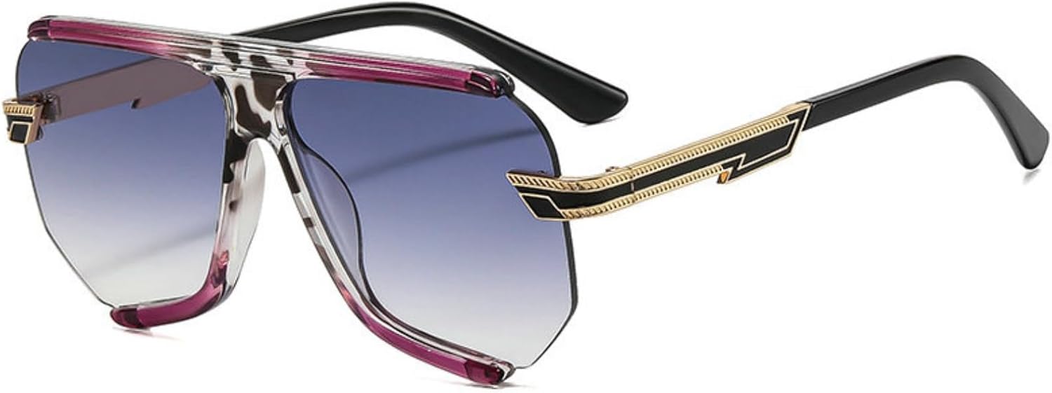 

Солнцезащитные очки Willochra без оправы с двойным дужком, увеличенного размера, в стиле «пилот», роскошные винтажные очки в металлической оправе с многоугольными линзами для женщин, C2