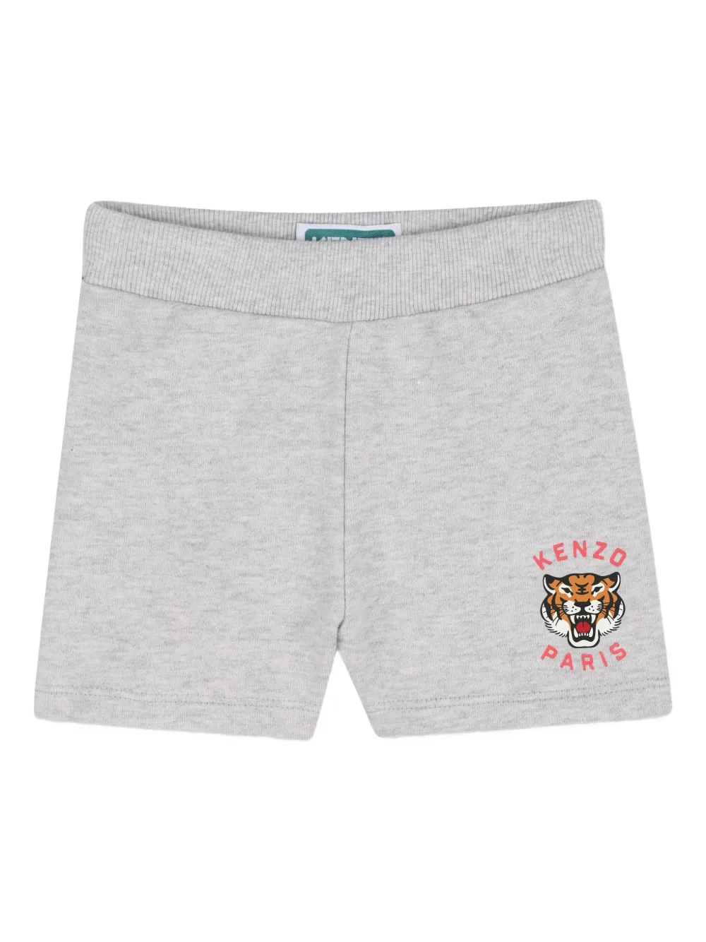 Костюм с шортами и принтом тигра Kenzo Kids, серый — фото 4