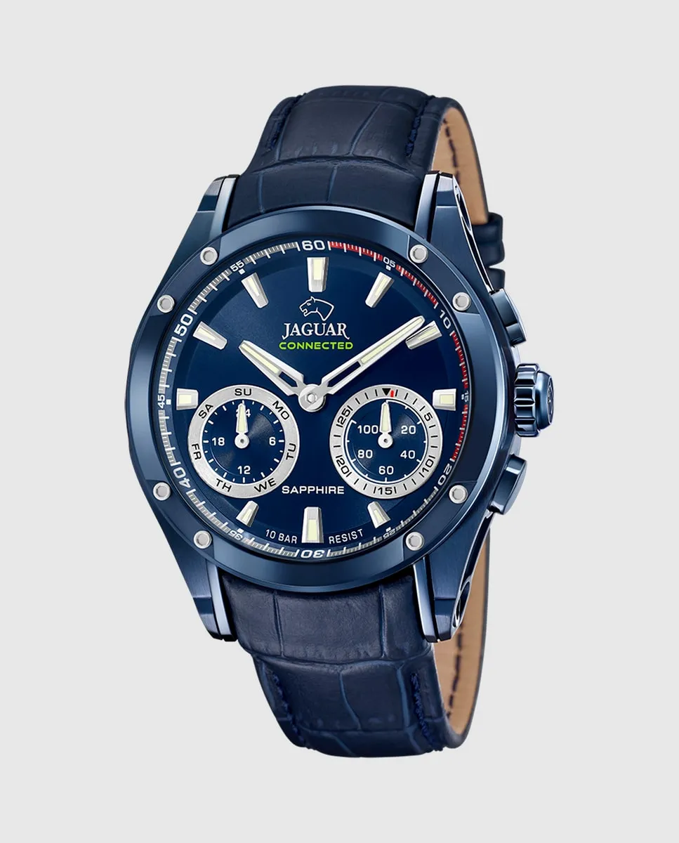 

J961/1 Мужские часы Connected в синей коже Jaguar, синий