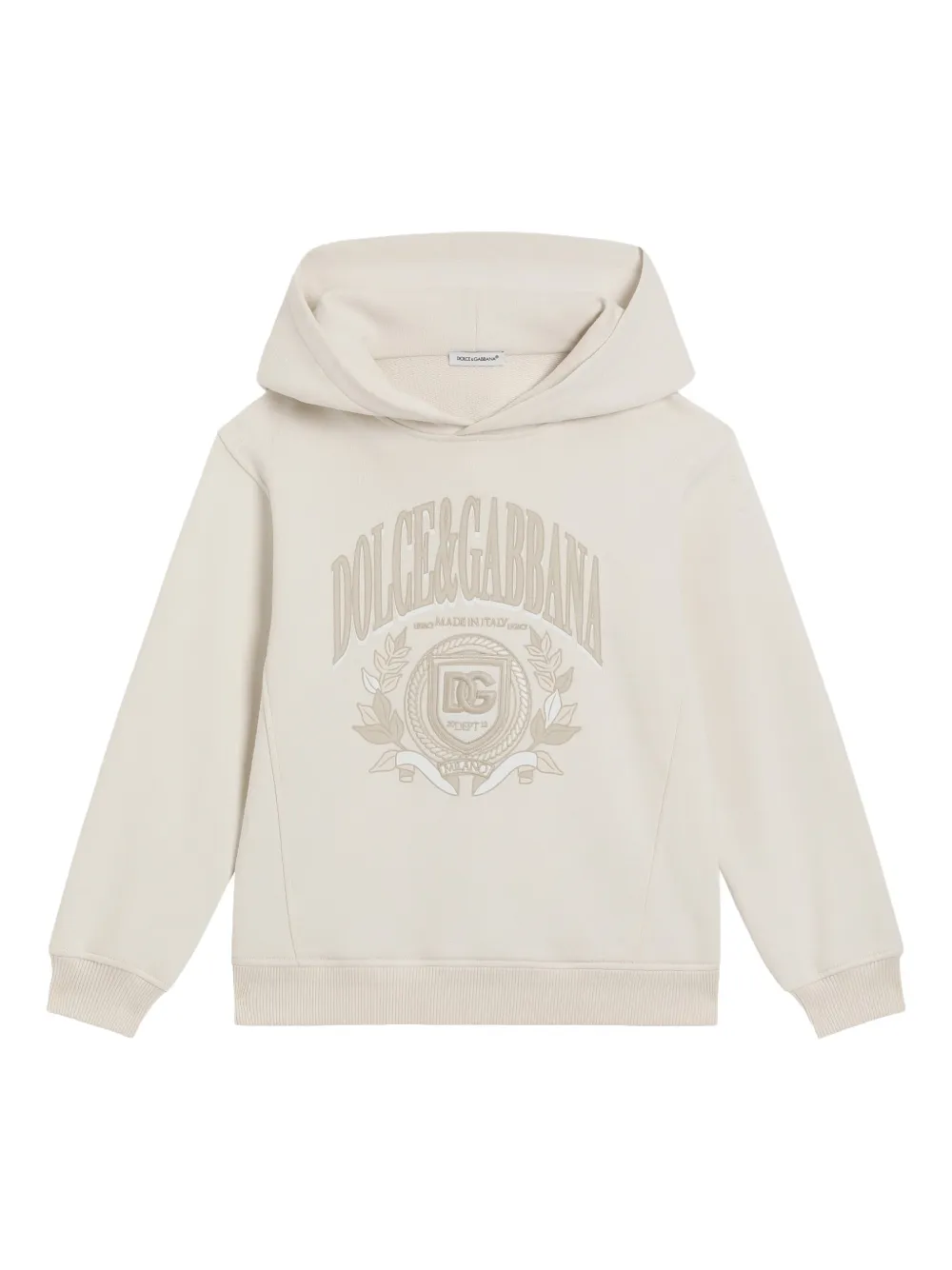 

Худи с вышитым логотипом Dolce & Gabbana Kids, нейтральный
