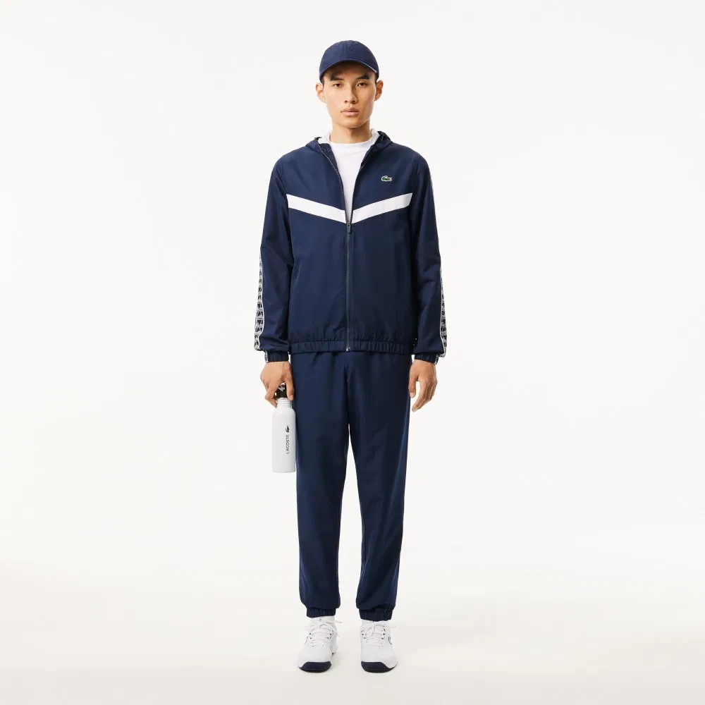 Мужская ветровка с монограммой тёмно-синяя от Lacoste — фото 4