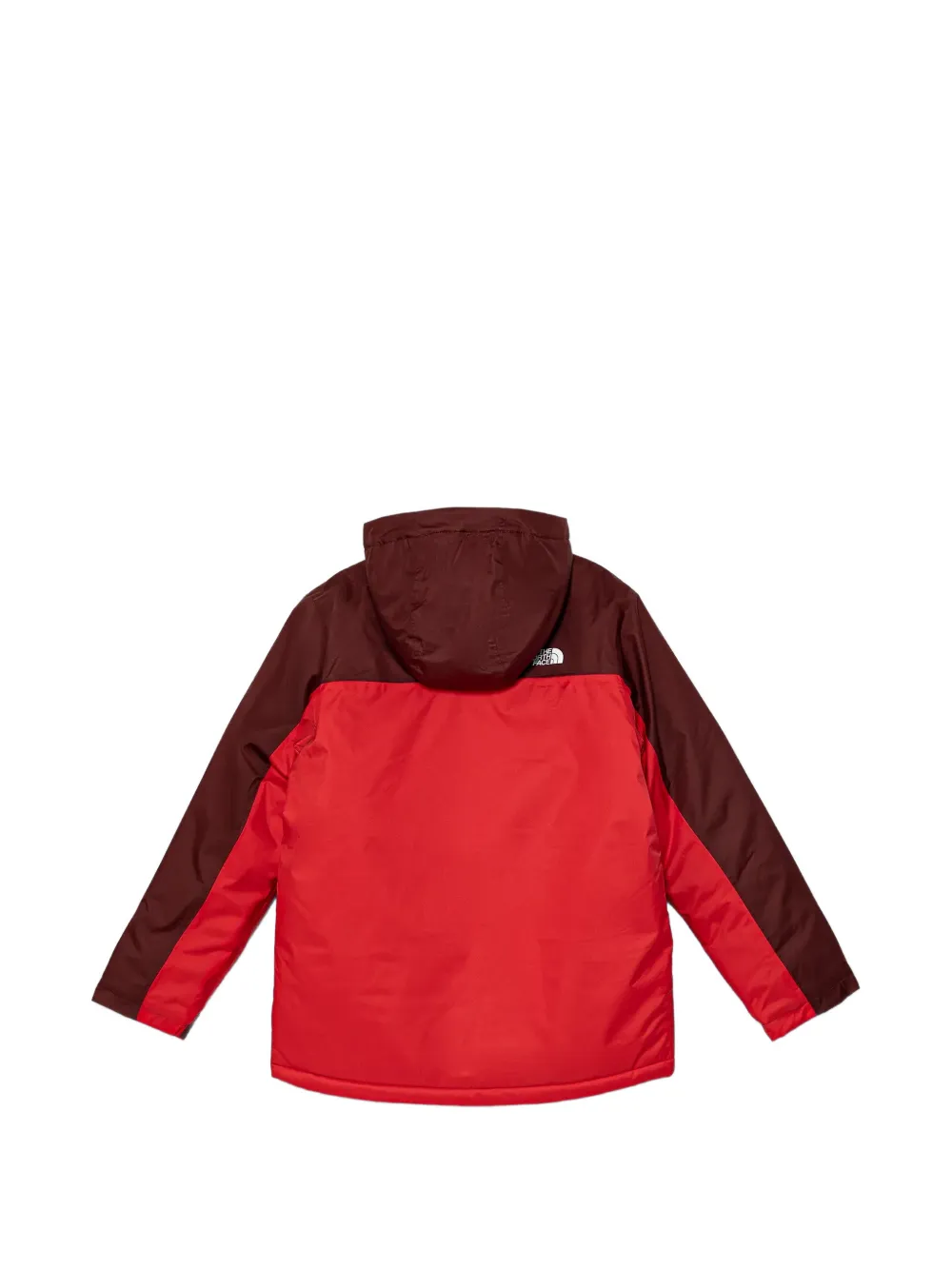 Куртка с капюшоном в стиле колорблок The North Face Kids, красный — фото 2