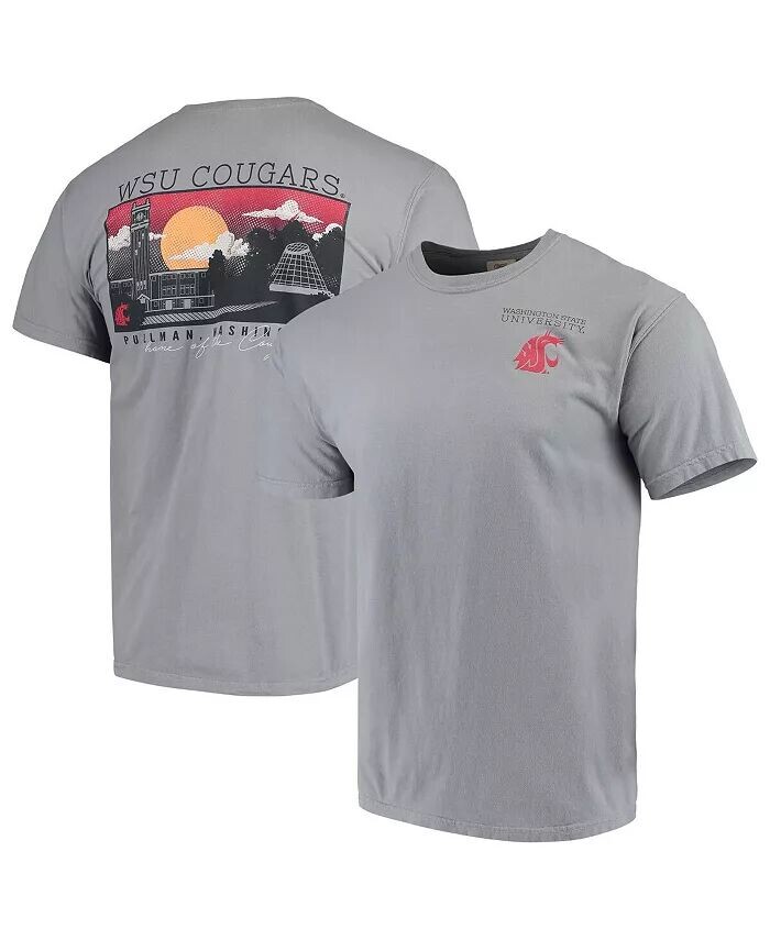 

Мужская серая футболка Washington State Cougars Team Comfort Colors Campus Scenery Image One