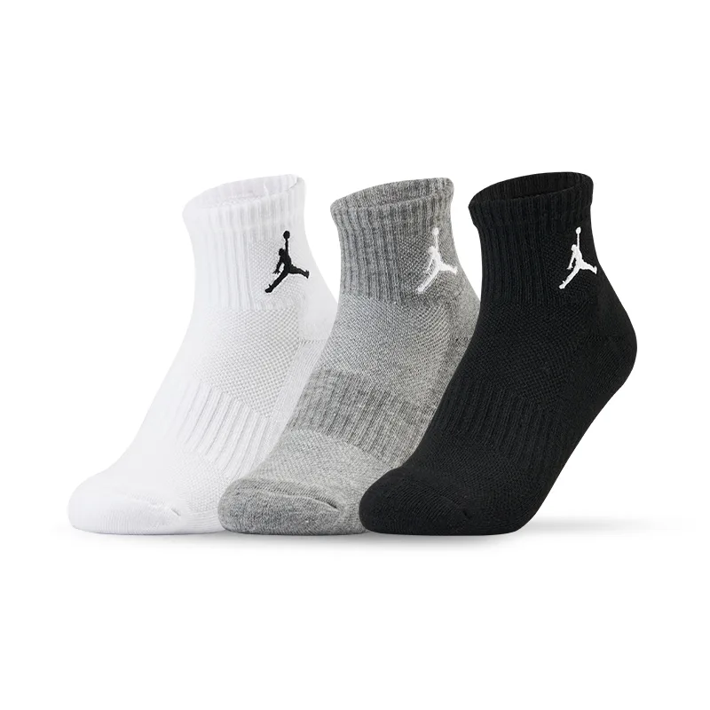 Спортивные носки Crew, набор из 3 пар, для подростков Jordan, White/Gray/Black