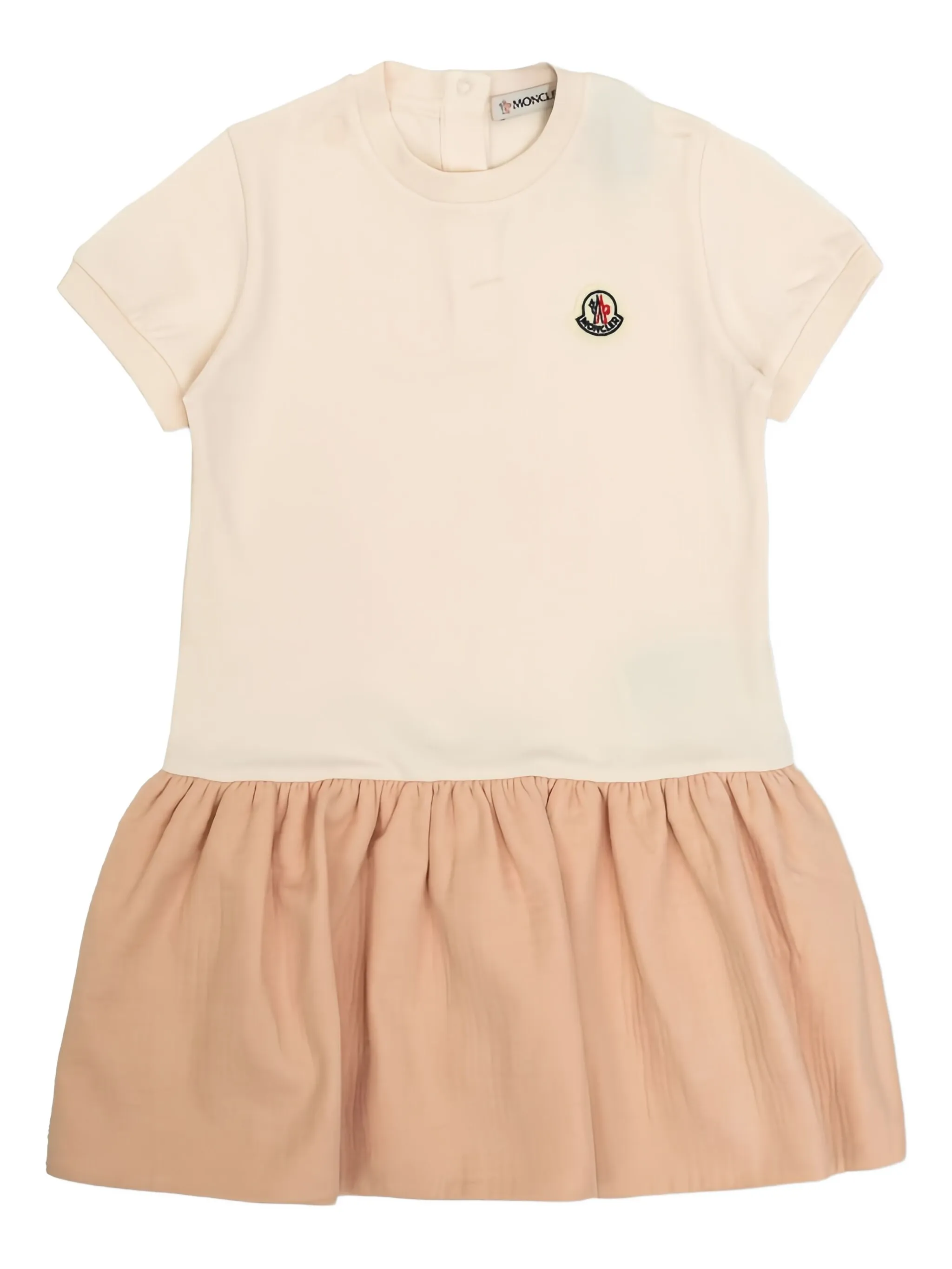 

Платье с оборками и аппликацией Moncler Enfant, розовый