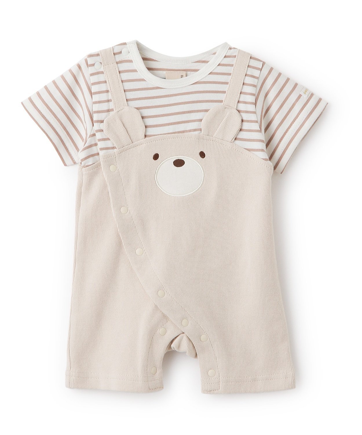 Комбинезон с изображением медвежьих ушей Petit Main, beige