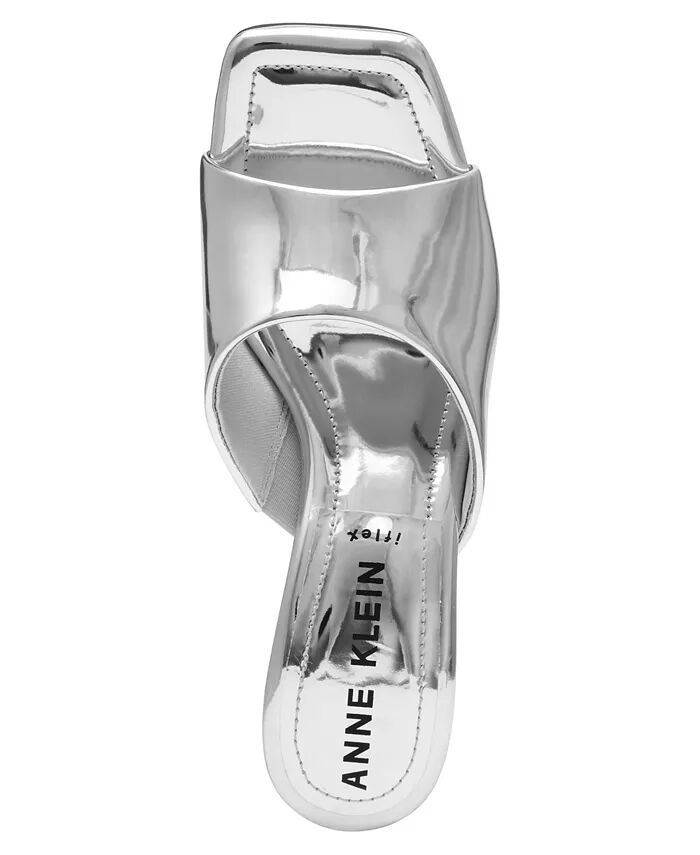 Женские сандалии Jerilyn Square Toe Mule Dress Sandals Anne Klein, серебряный — фото 4