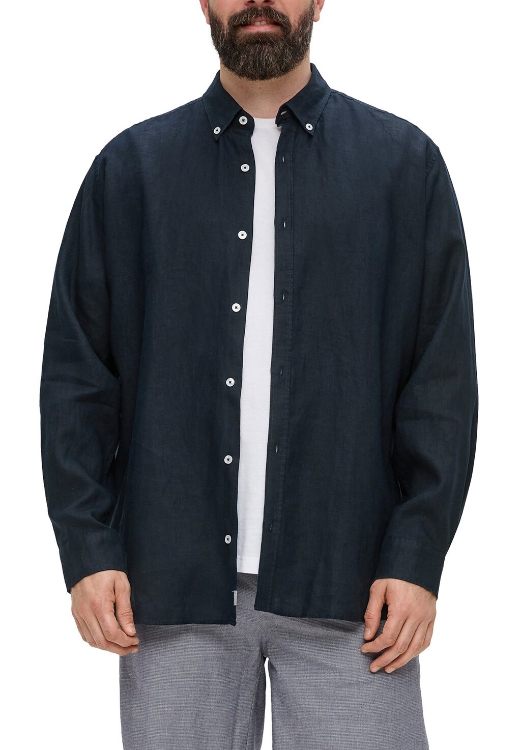 

Рубашка MIT BUTTON-DOWN-KRAGEN s.Oliver, темно-синий