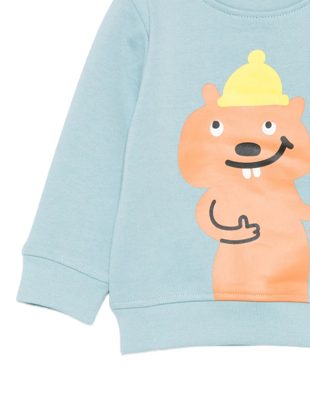 Толстовка с анималистичным принтом Stella Mccartney Kids, синий — фото 3