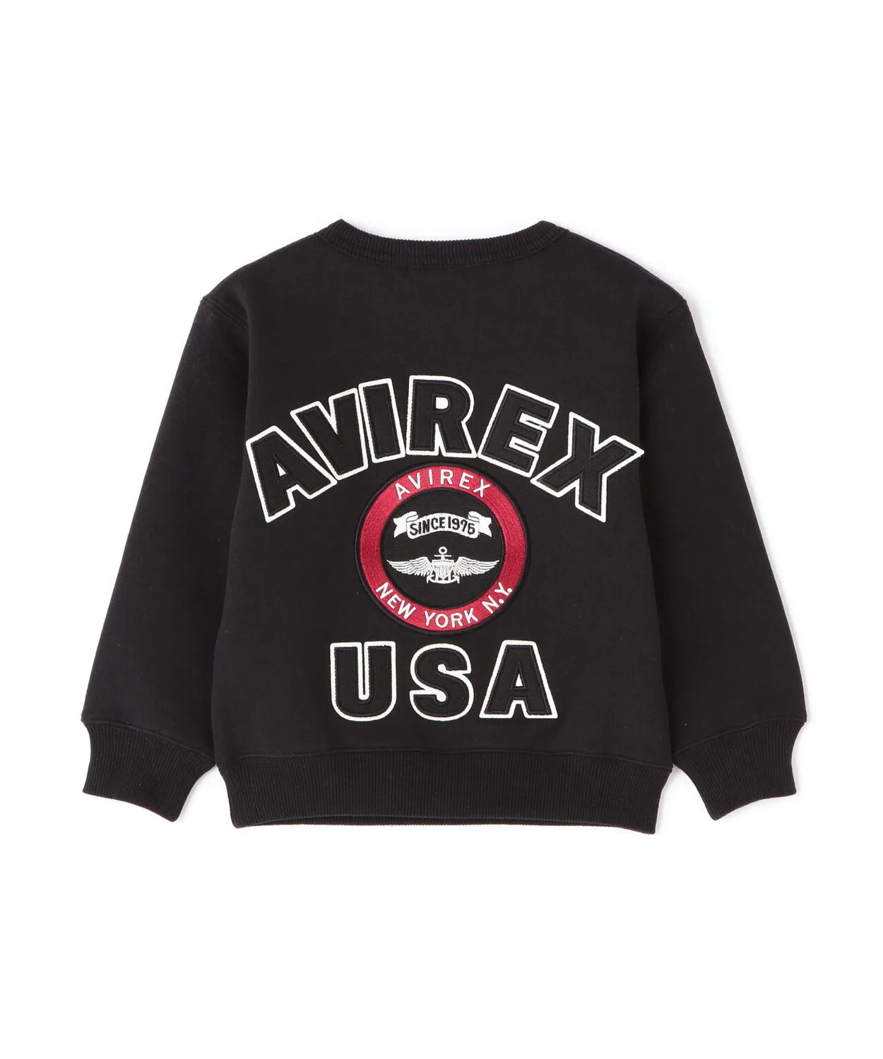 Свитшот с логотипом AVIREX Varsity, детский, чёрный