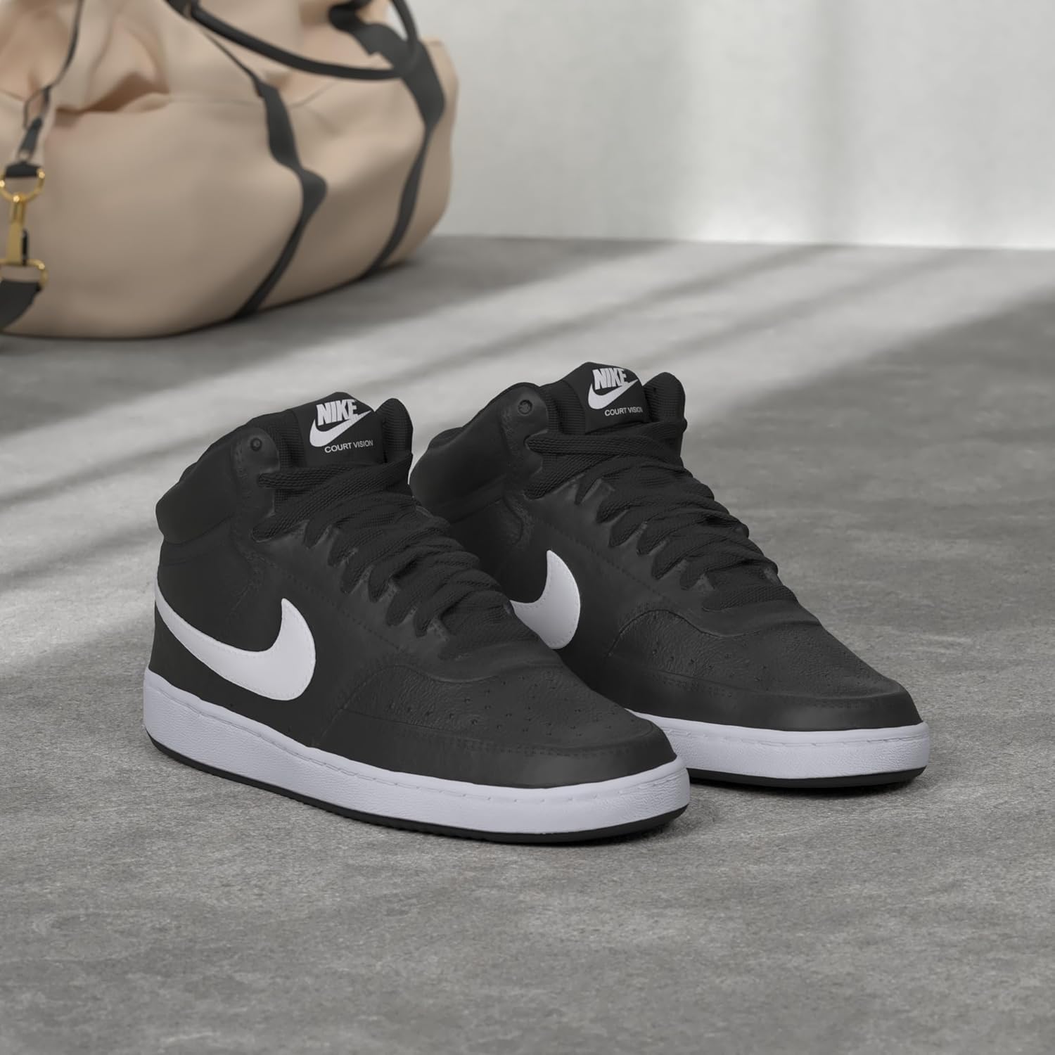 Мужские кроссовки Nike Court Vision Mid Next Nature, белый — фото 2