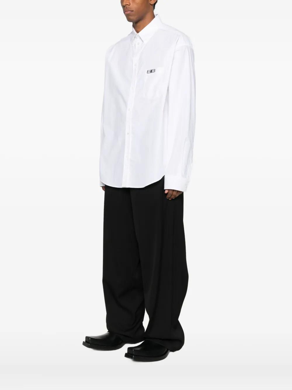 Рубашка Balenciaga With Logo, белый — фото 3