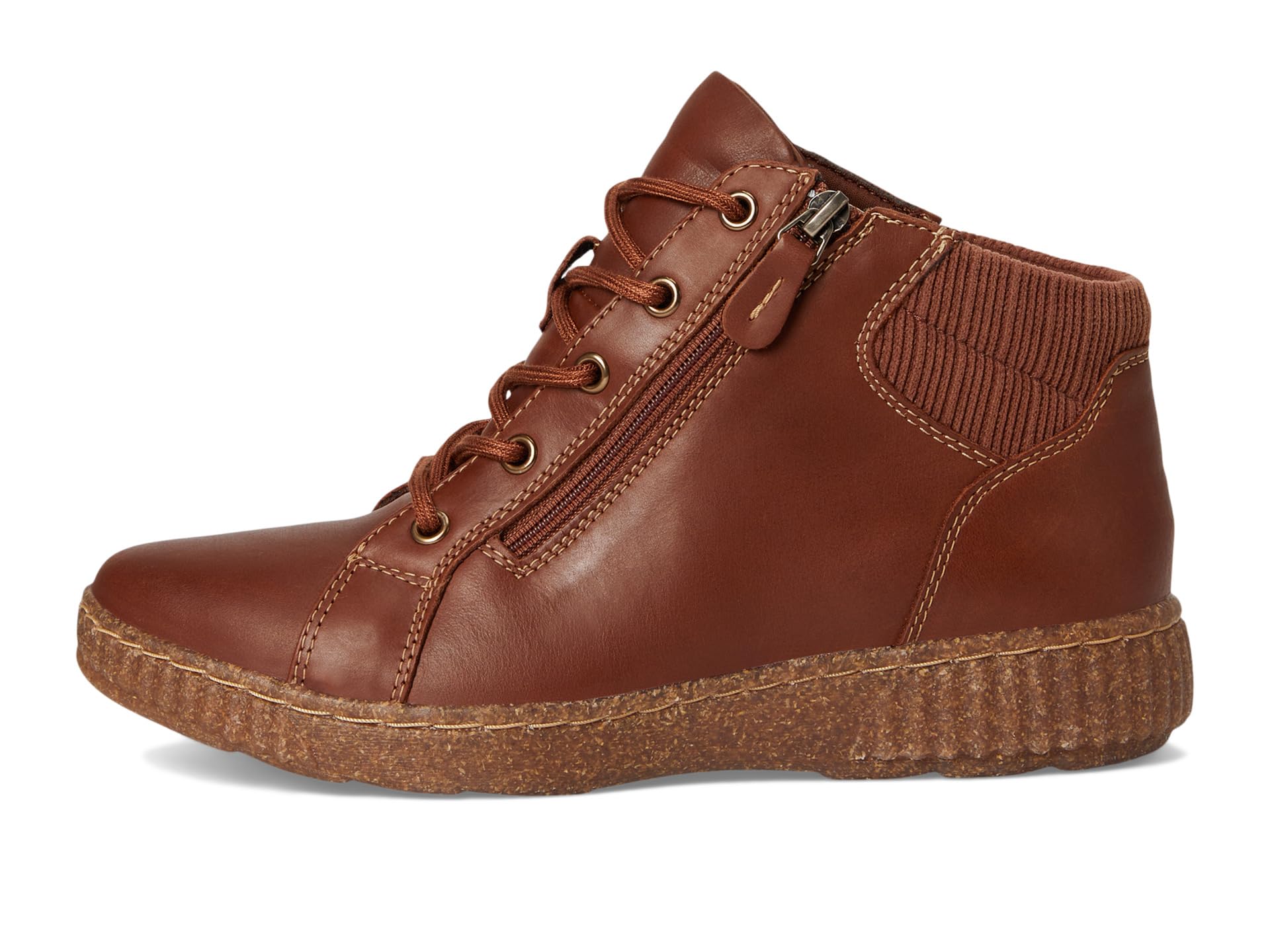 Ботинки женские Clarks Caroline Park из кожи и текстиля, коричневый — фото 4