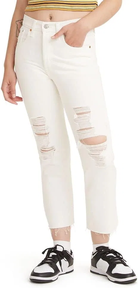 Джинсы Premium 501 Crop Levi's, белый