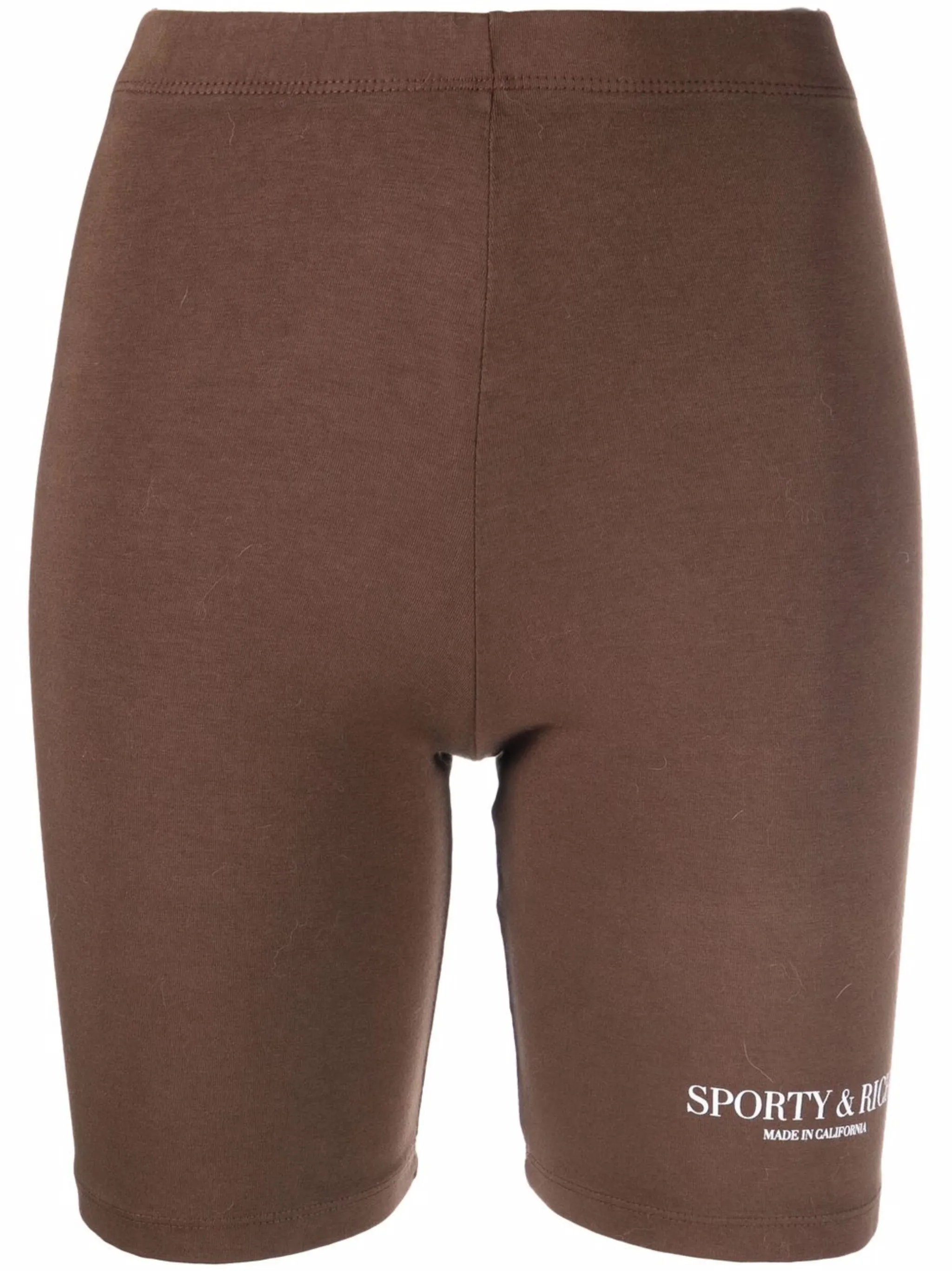 

Облегающие шорты с логотипом Sporty & Rich, коричневый