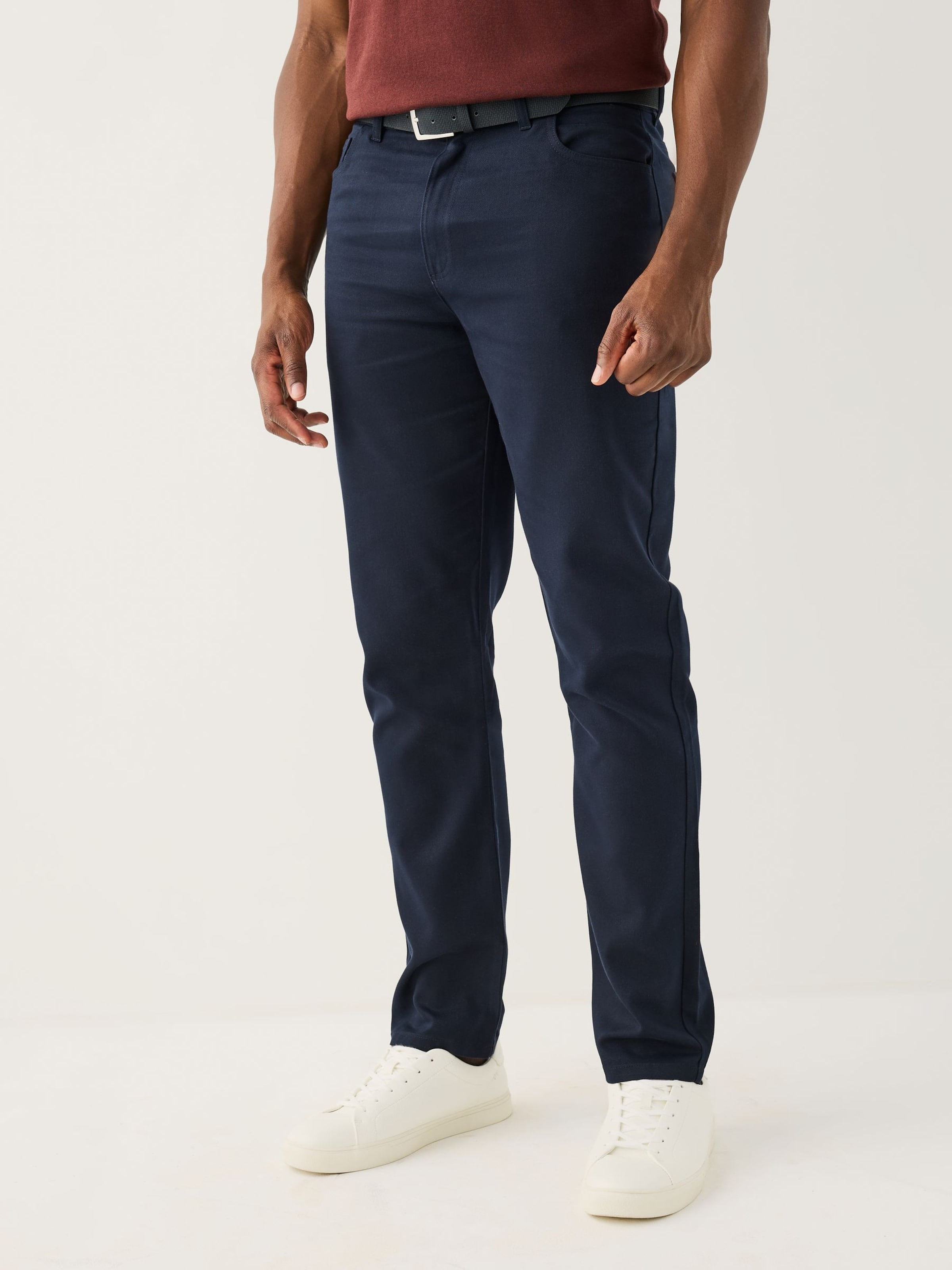 Next Узкие брюки в цвете Navy — фото 3