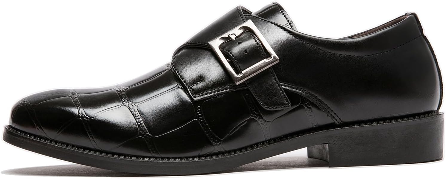 

Мужские туфли-лоферы с монковым ремешком, слипоны, мужская деловая повседневная обувь Abborora, черный