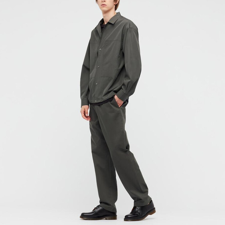 Jil Sander X FW20 Jil Sander Collaboration Series Рубашка мужская оливковая Uniqlo, оливковый — фото 3