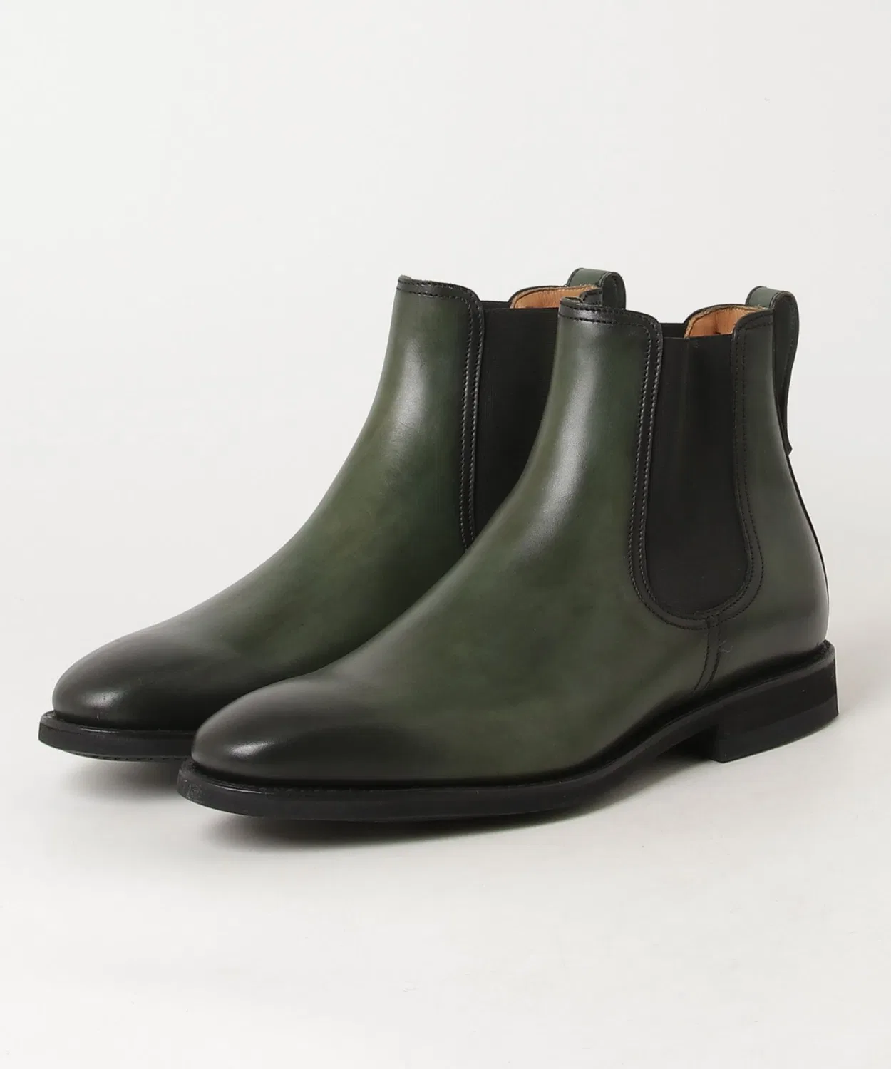 Ботинки Berwick 376 Vibram на молнии, зелёные