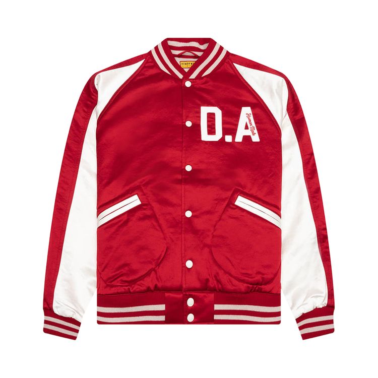 

Куртка Human Made Satin Stadium Jacket 'Red', красный