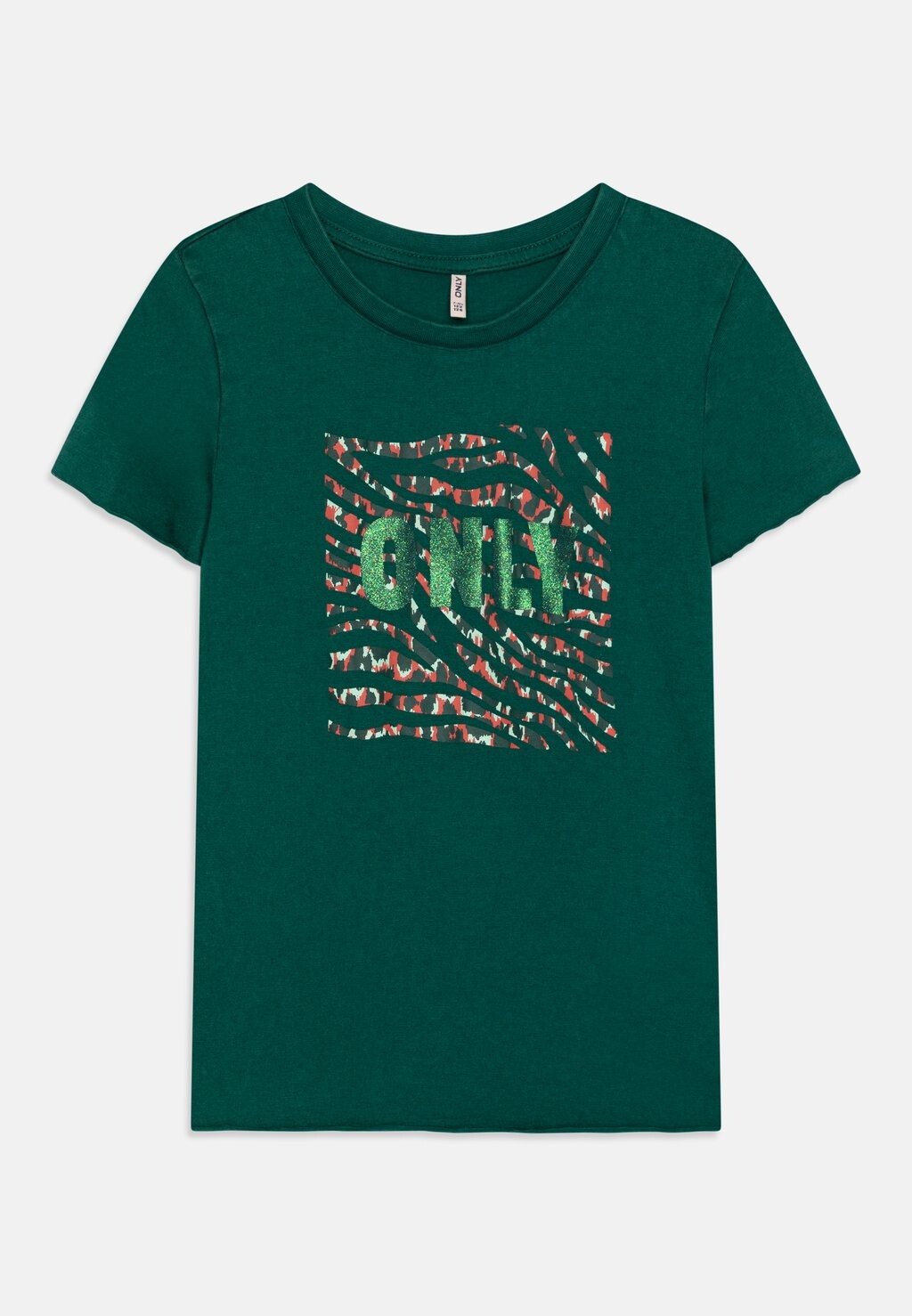 

Футболка с принтом Kogelif Washed Print Kids ONLY, цвет aventurine