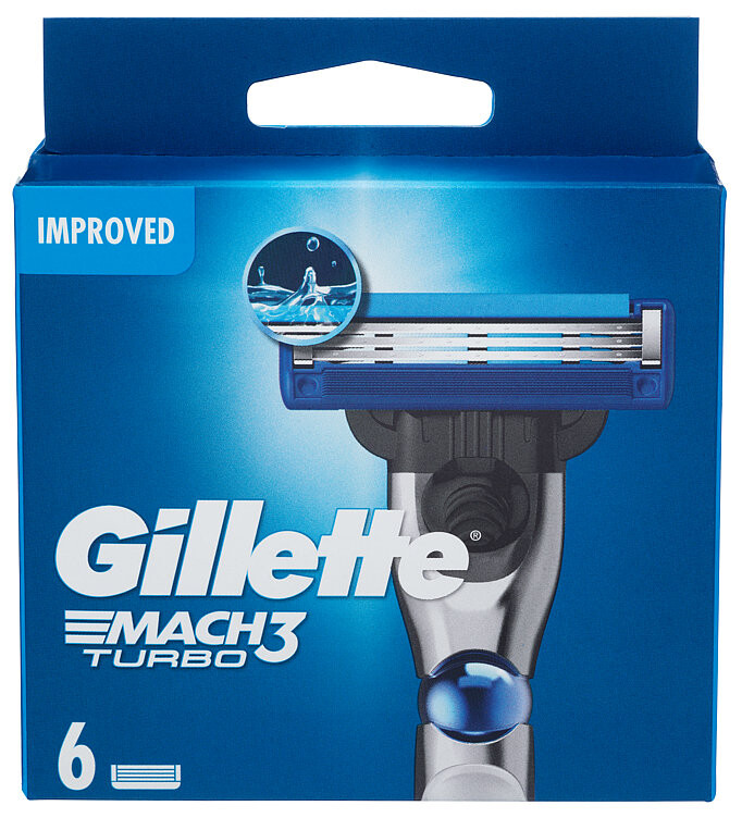 

Картриджи для бритвы Gillette Mach3 Turbo, 6 шт