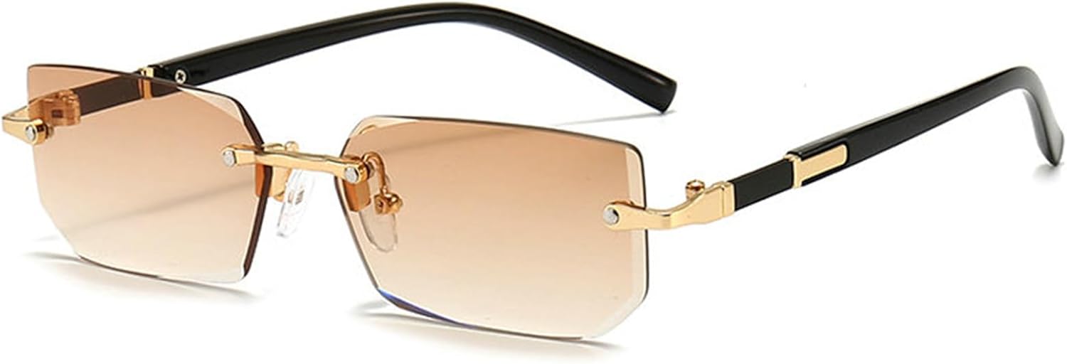 

Солнцезащитные очки Willochra без оправы, прямоугольной формы, модные, популярные, для женщин и мужчин, маленькие квадратные солнцезащитные очки для женщин и мужчин, летние, C3