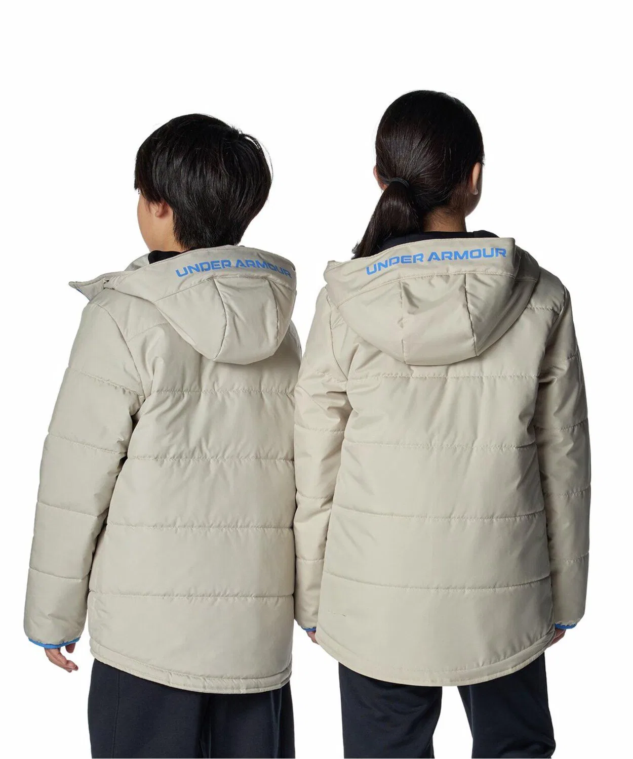 Куртка детская UA Insulation Full Zip, утеплённая, бренд Under Armour, бежевая — фото 2