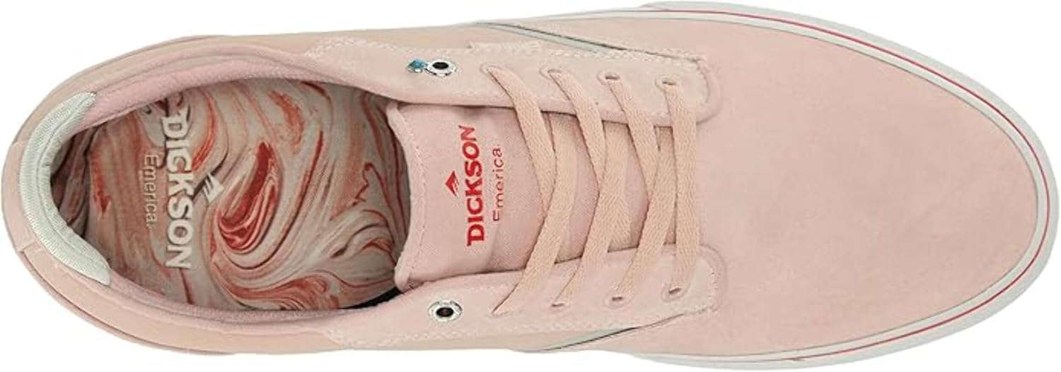 Emerica Dickson - профессиональный скейт-стиль, усиленная вулканизация, удобная посадка, повседневные кроссовки 2025, розовый — фото 3