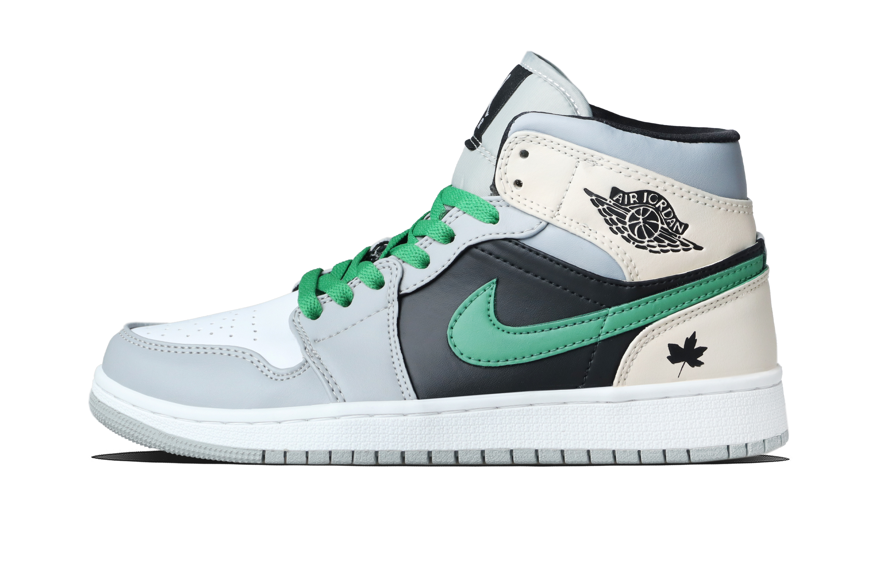 

Jordan Кроссовки баскетбольные Unisex Air 1 Maple Jasper Mid top Vintage Green устойчивые к истиранию