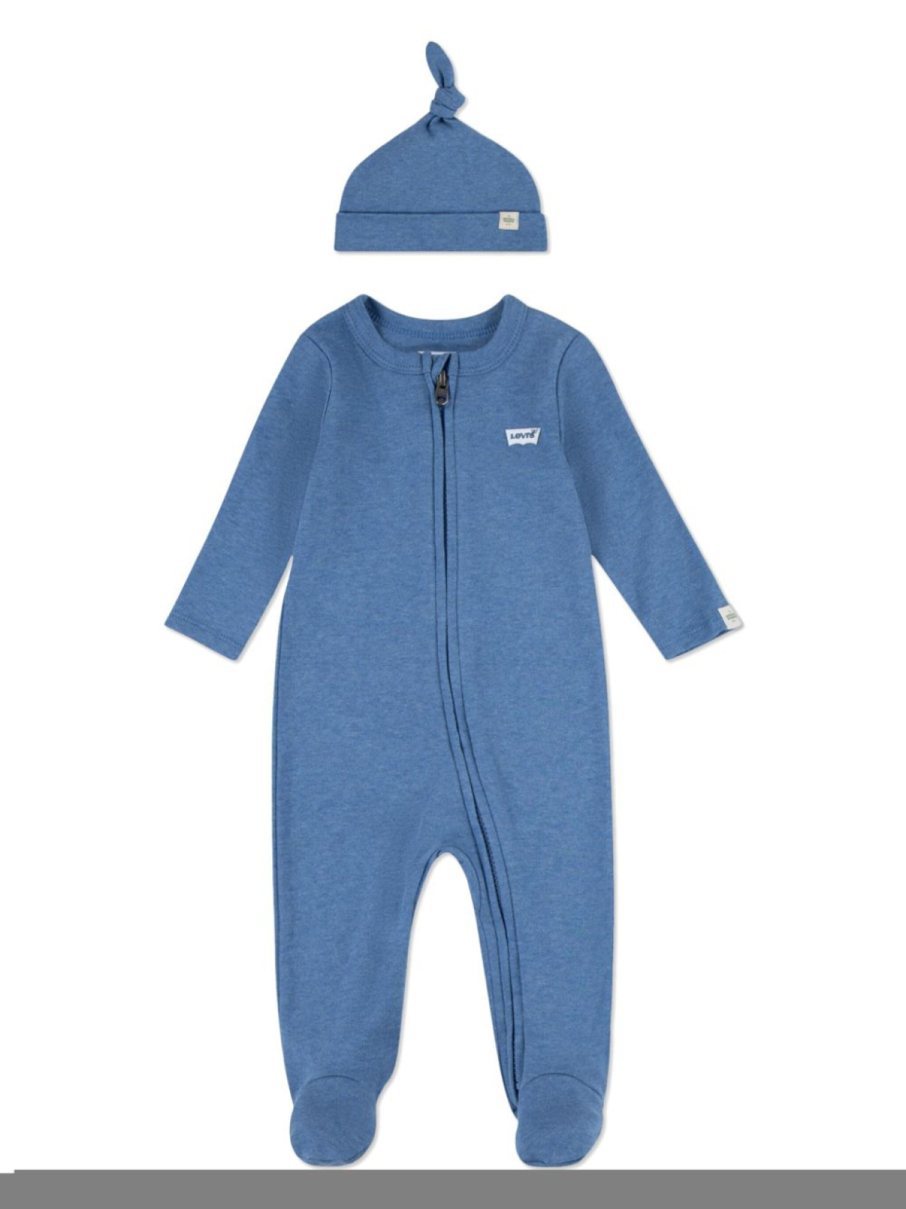 

Комплект из пижамы и шапочки с нашивкой-логотипом Levi's Kids, синий